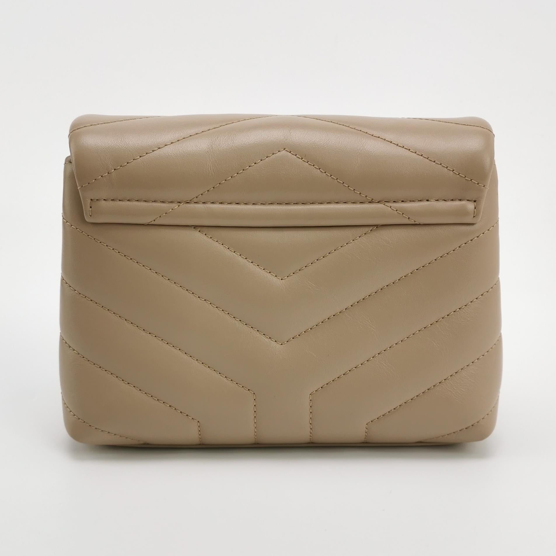 Saint Laurent Loulou Toy Crossbody Beige