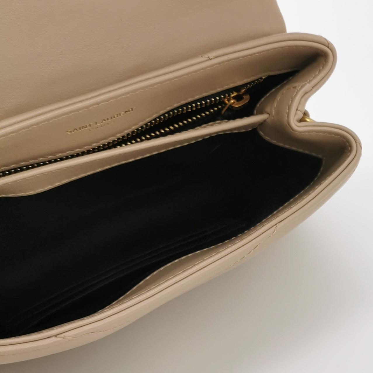 Saint Laurent Loulou Toy Crossbody Beige
