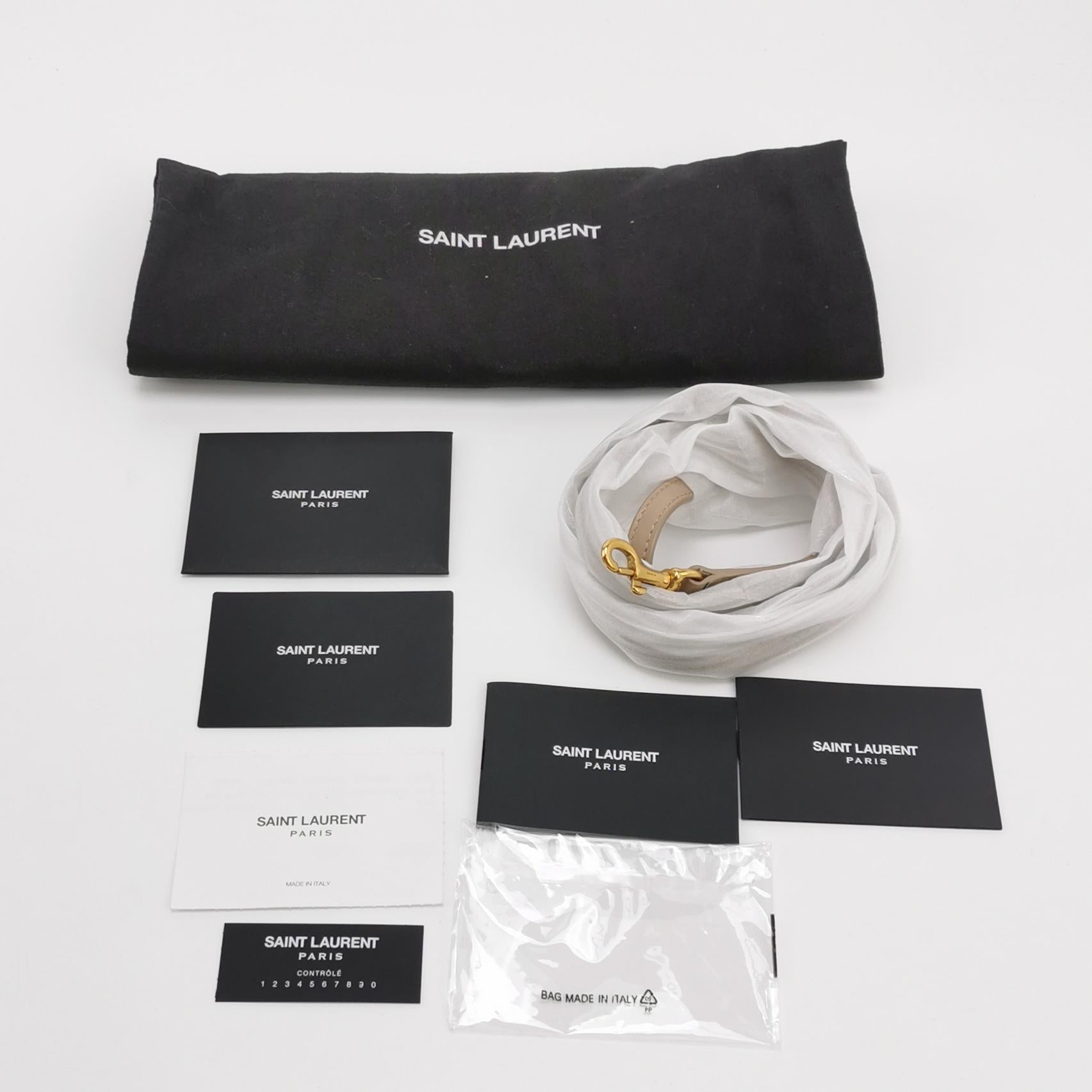 Saint Laurent Loulou Toy Crossbody Beige