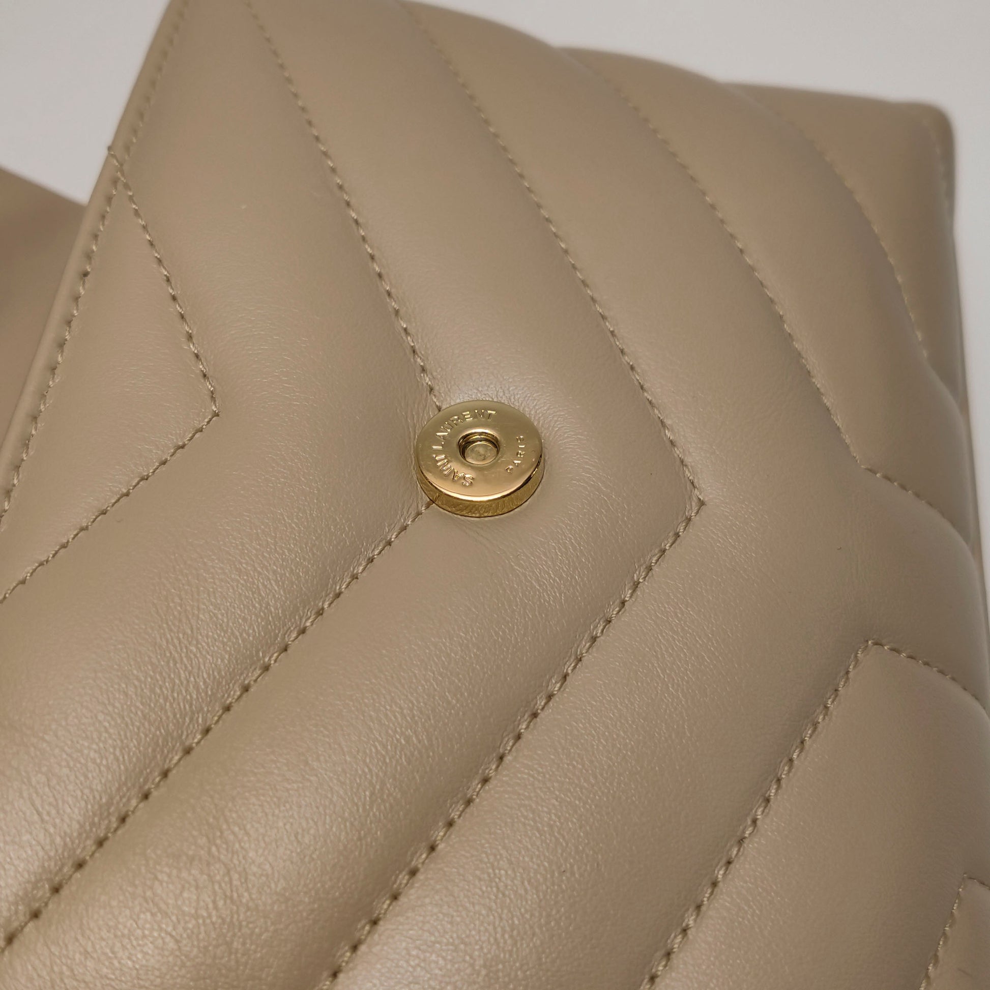 Saint Laurent Loulou Toy Crossbody Beige