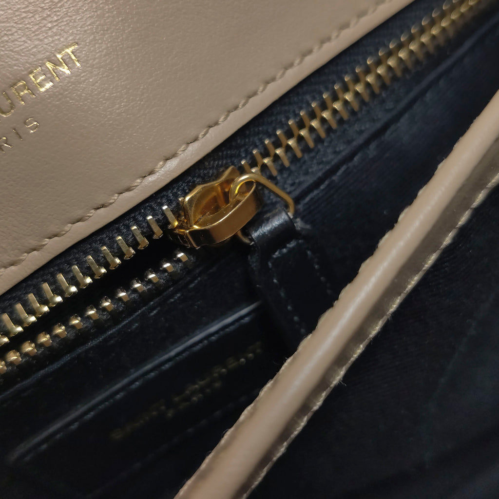 Saint Laurent Loulou Toy Crossbody Beige