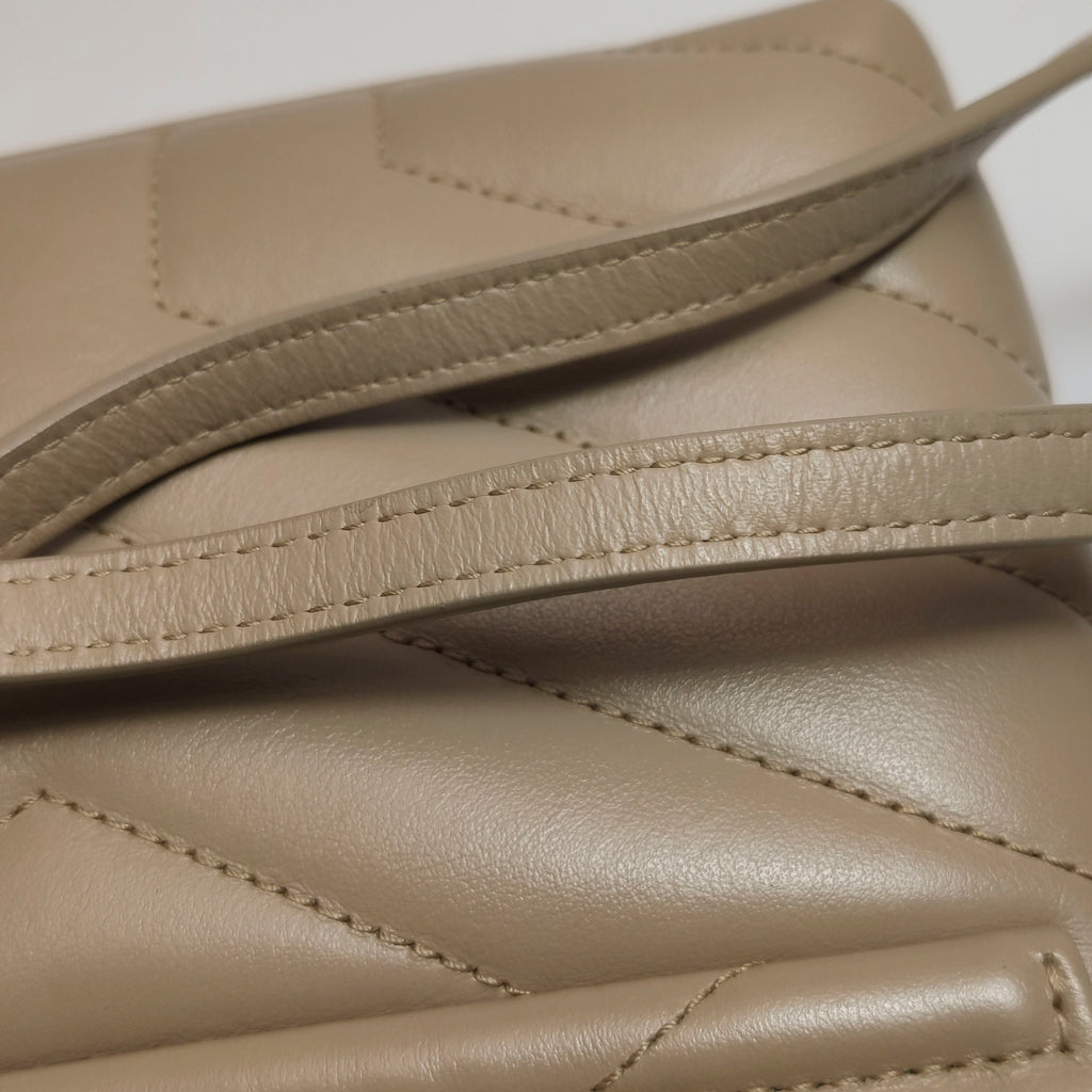 Saint Laurent Loulou Toy Crossbody Beige