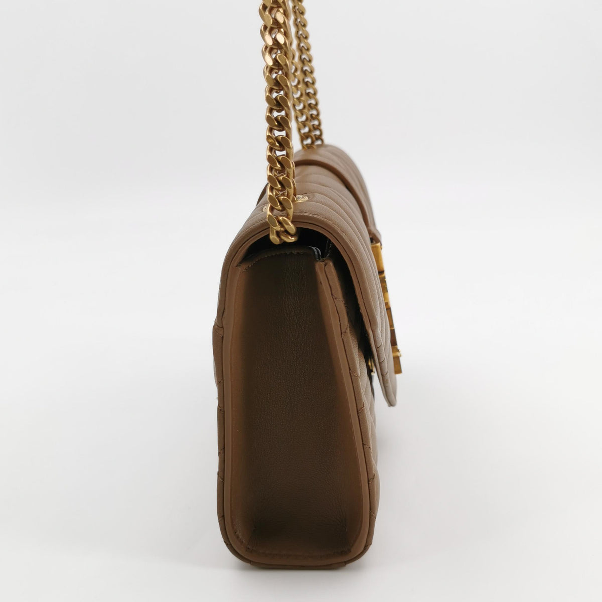 Saint Laurent Triquilt Envelope Flap Brown