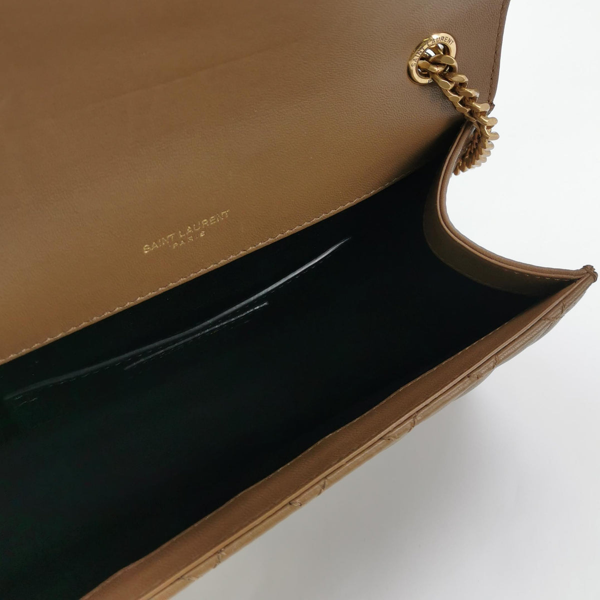 Saint Laurent Triquilt Envelope Flap Brown