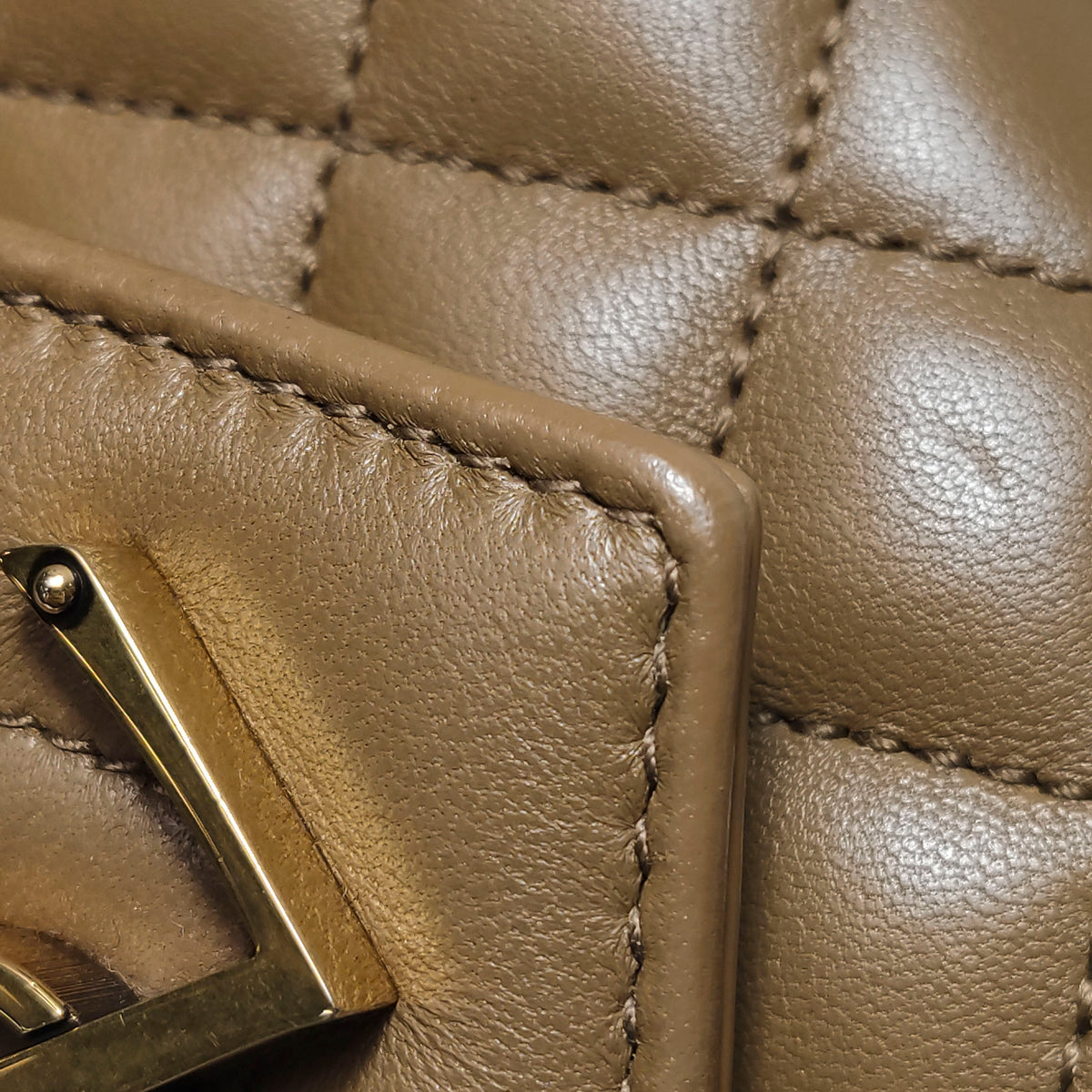 Saint Laurent Triquilt Envelope Flap Brown