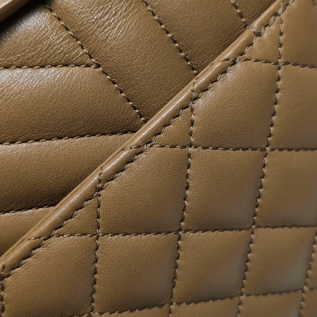Saint Laurent Triquilt Envelope Flap Brown