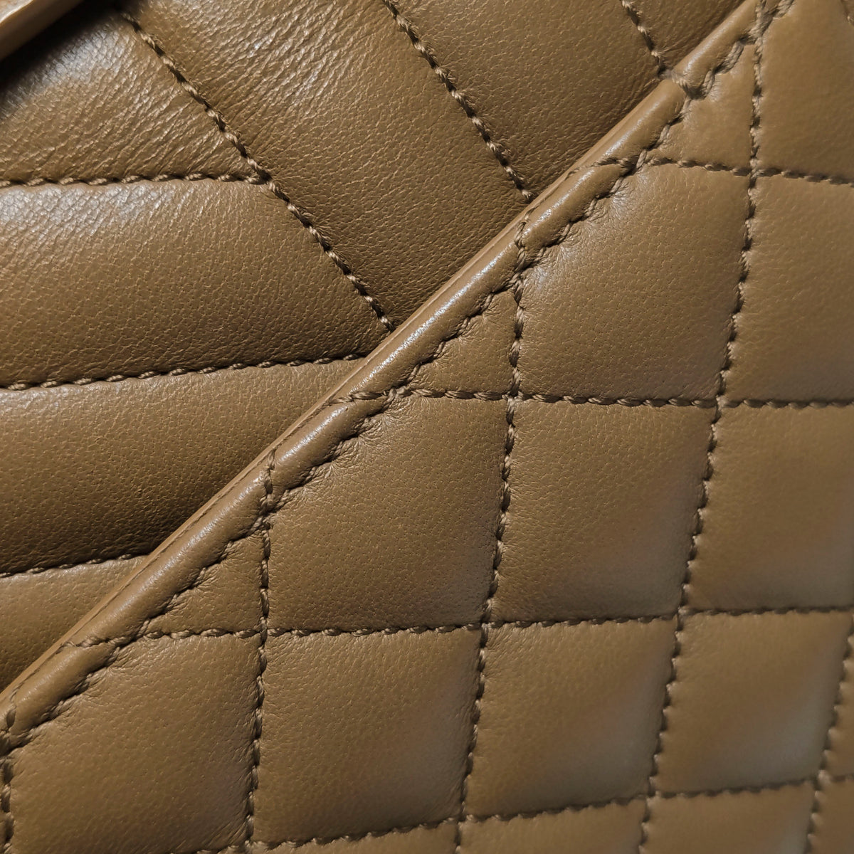 Saint Laurent Triquilt Envelope Flap Brown