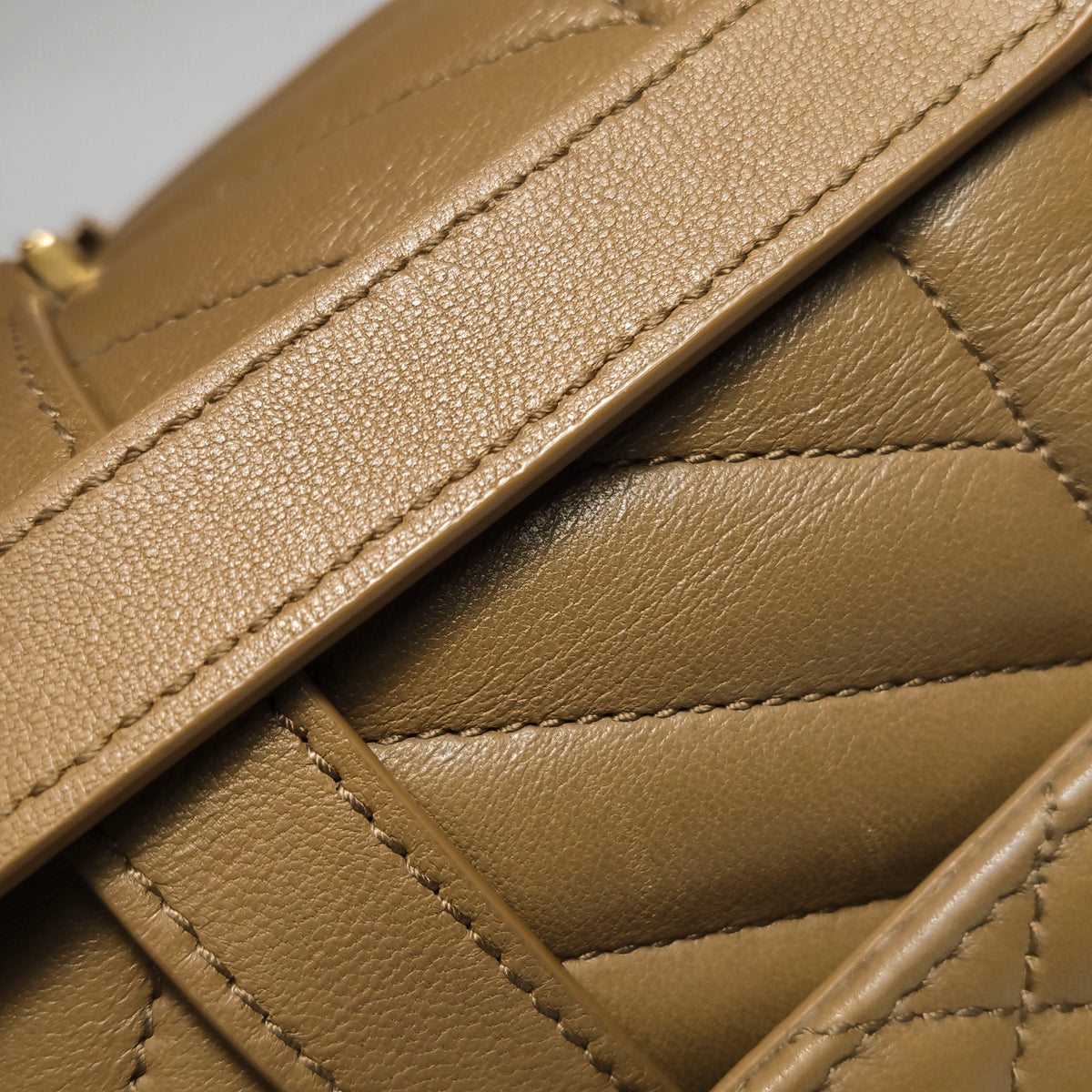 Saint Laurent Triquilt Envelope Flap Brown