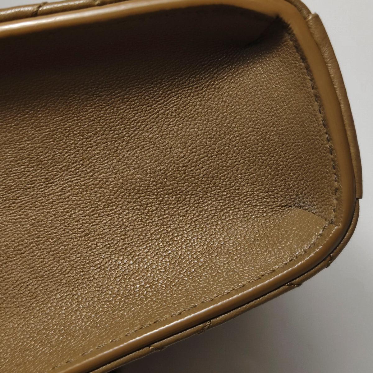 Saint Laurent Triquilt Envelope Flap Brown