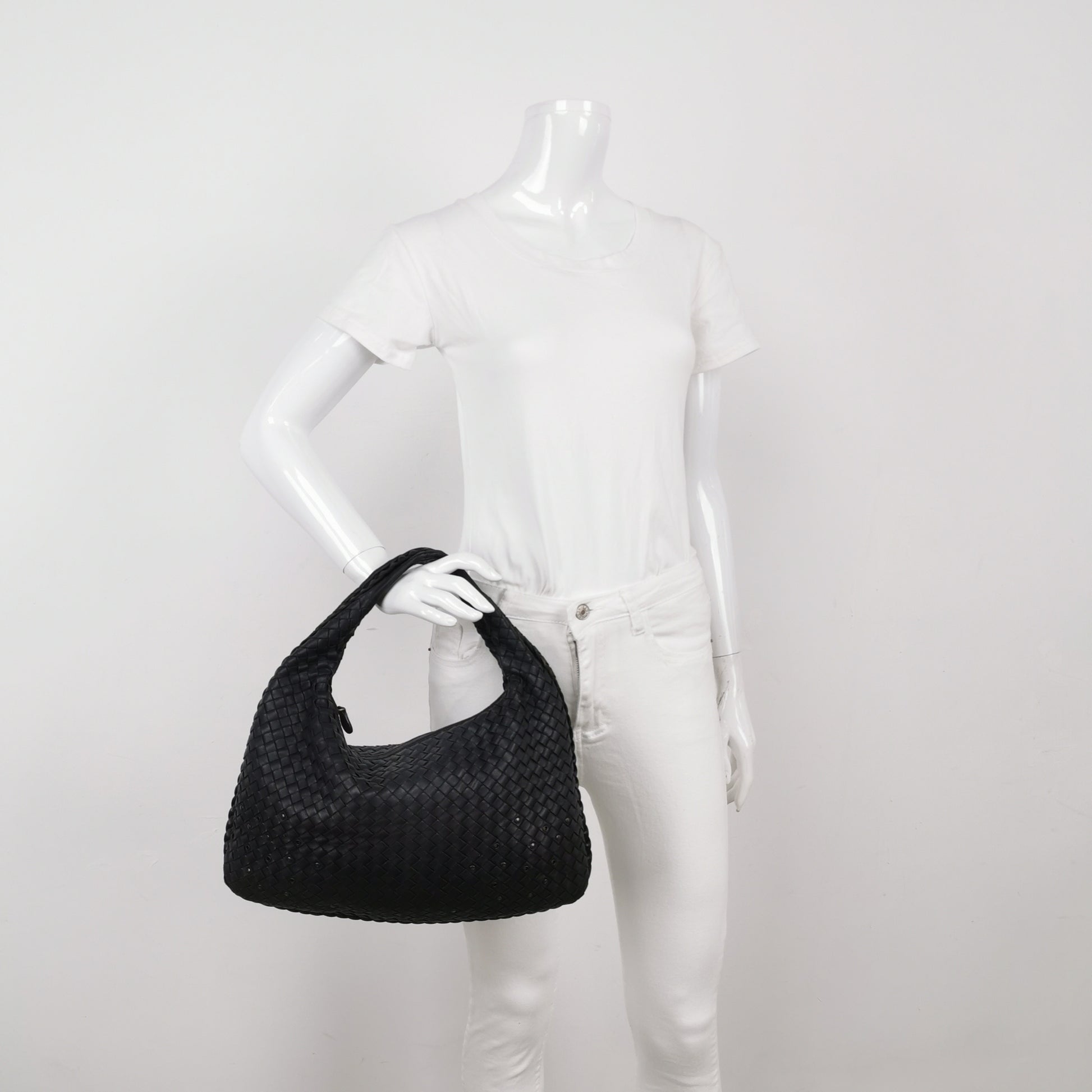 Bottega Veneta Intrecciato Hobo Studded
