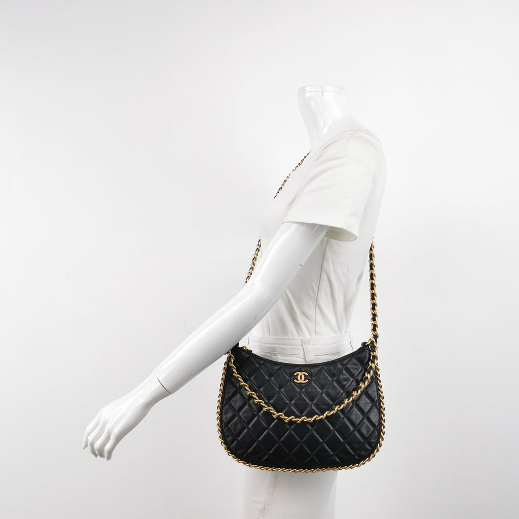 Chanel Quilted Chain Hobo