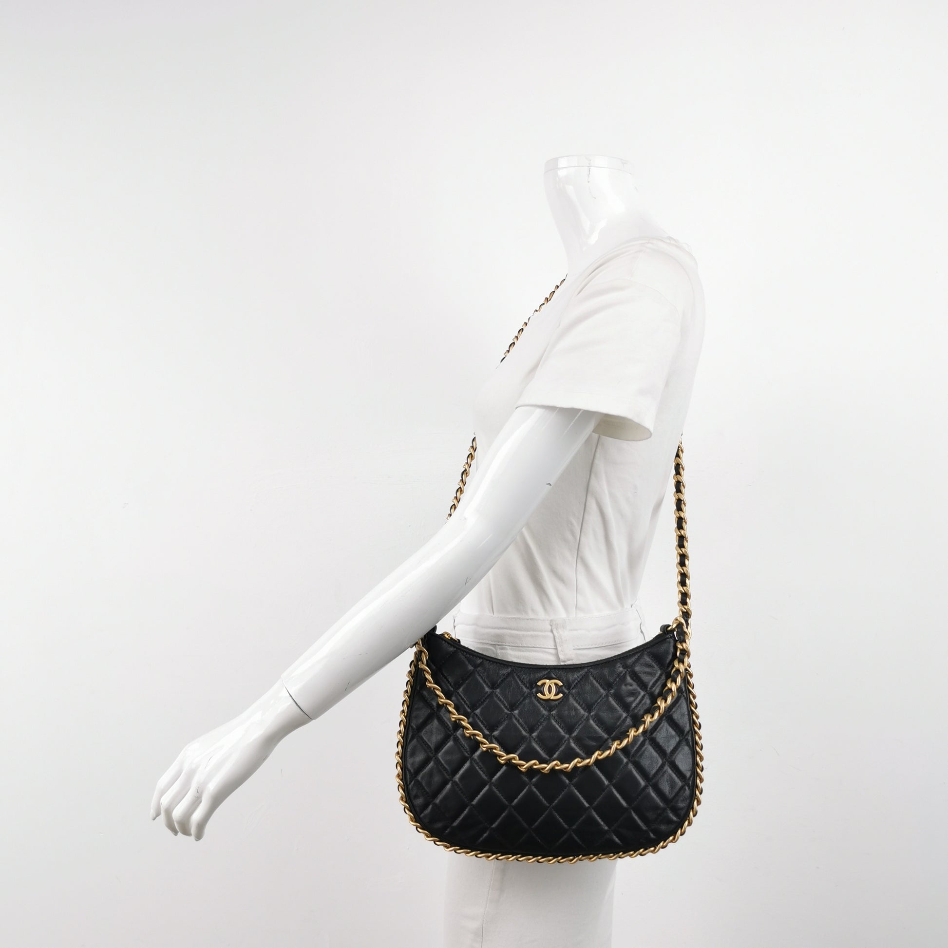 Chanel Quilted Chain Hobo