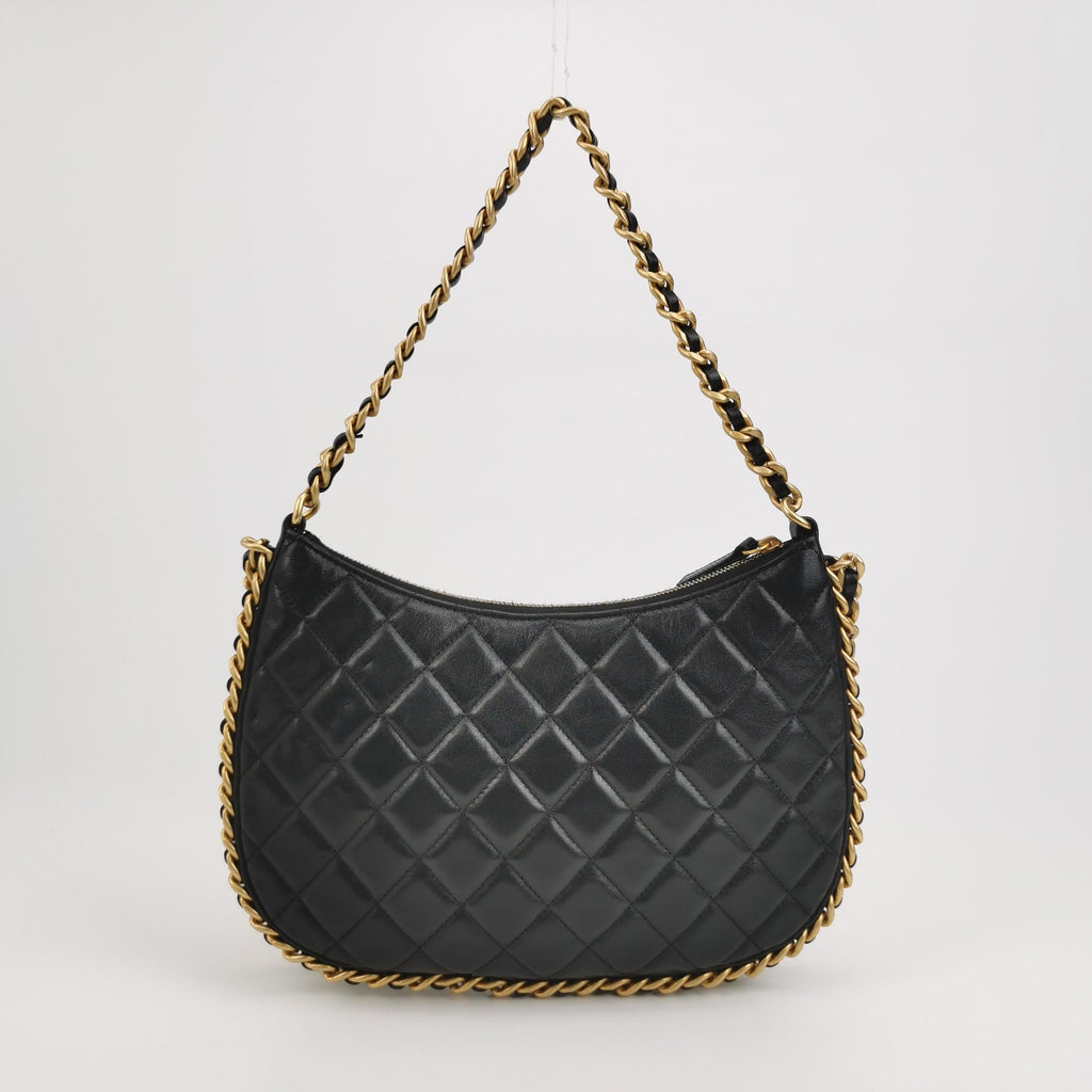 Chanel Quilted Chain Hobo