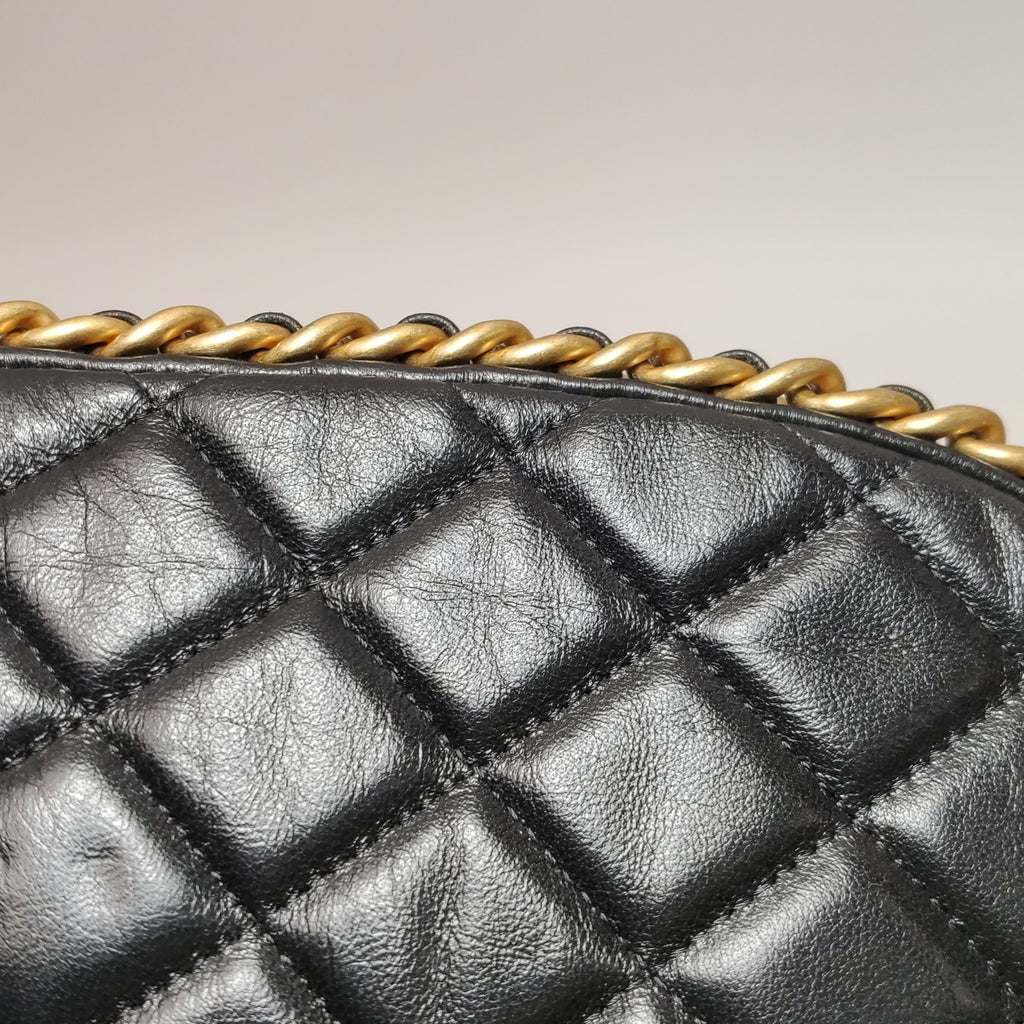 Chanel Quilted Chain Hobo