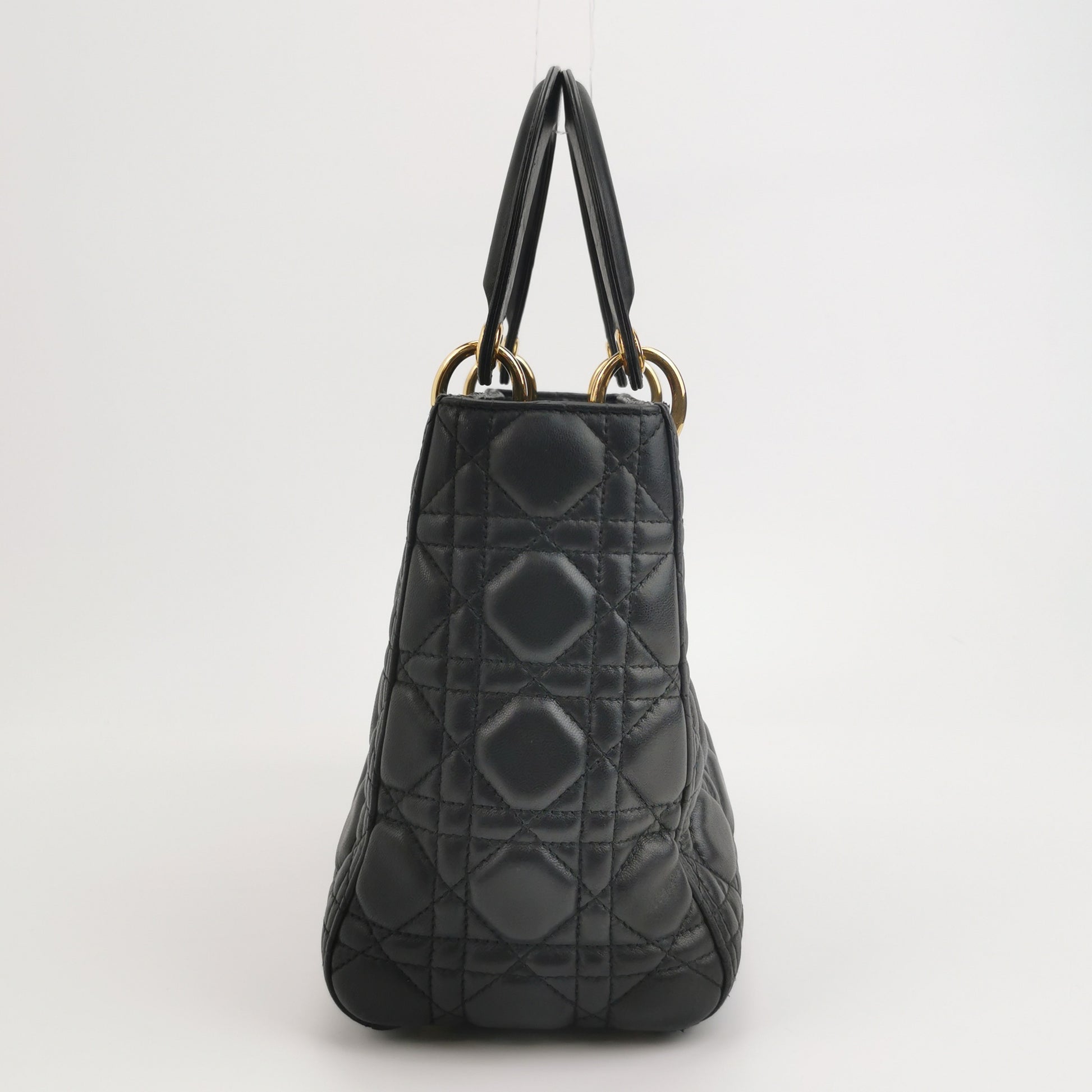 Dior Lady Dior Medium Black Quilted