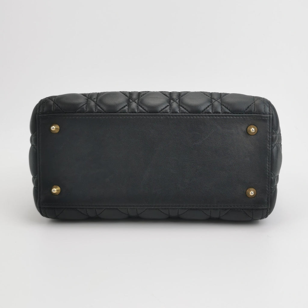 Dior Lady Dior Medium Black Quilted