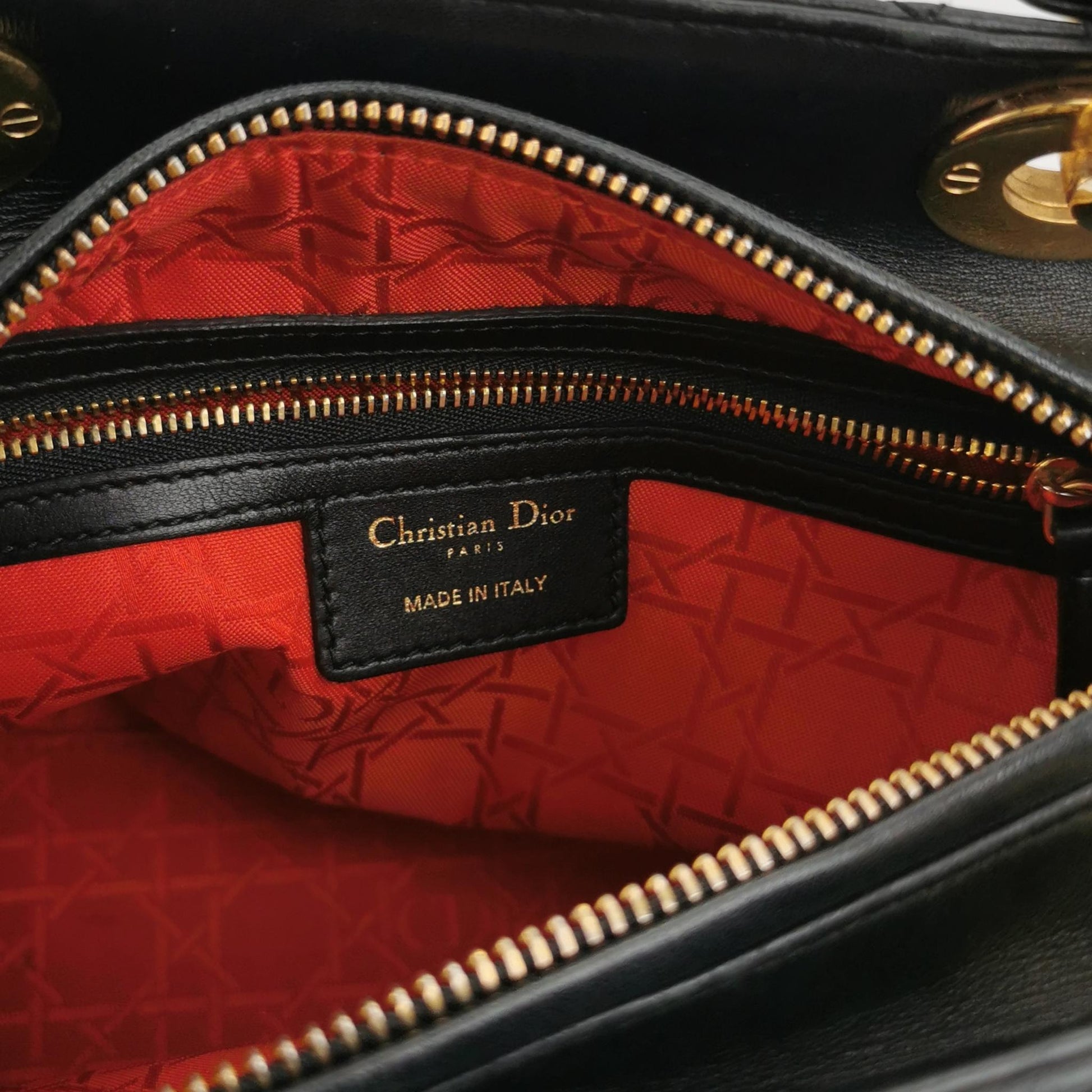 Dior Lady Dior Medium Black Quilted