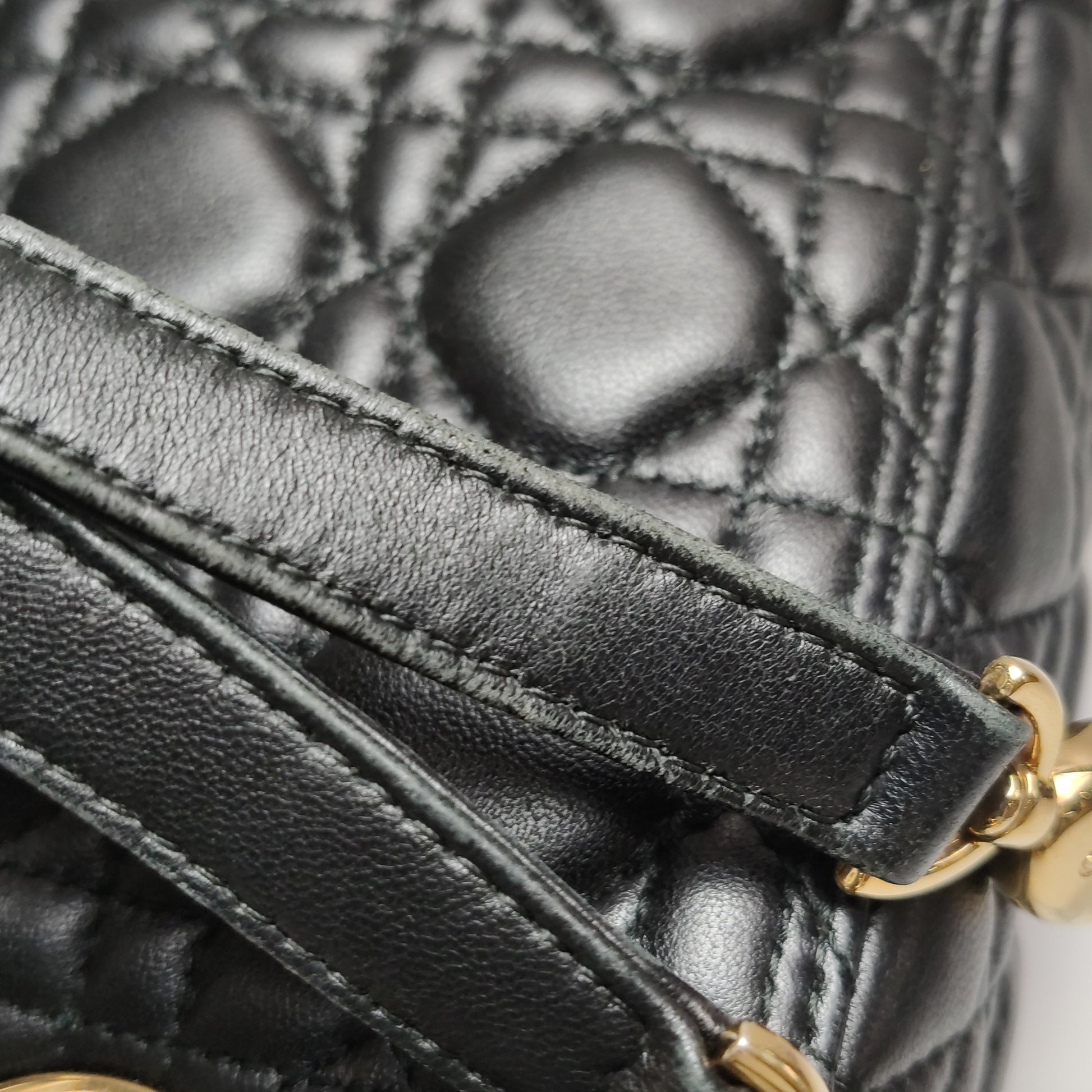 Dior Lady Dior Medium Black Quilted