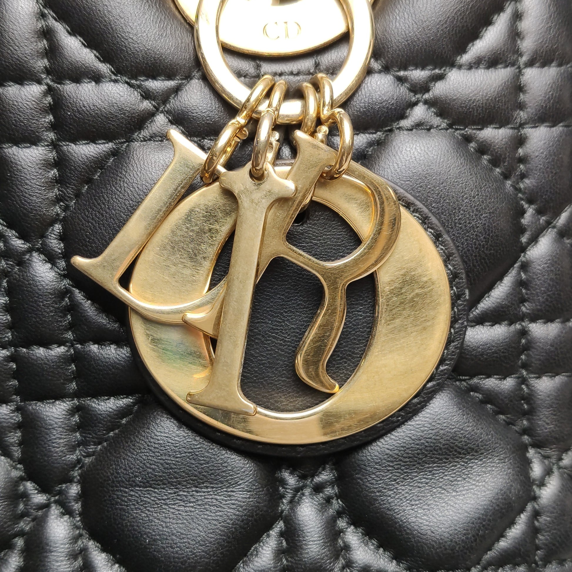 Dior Lady Dior Medium Black Quilted