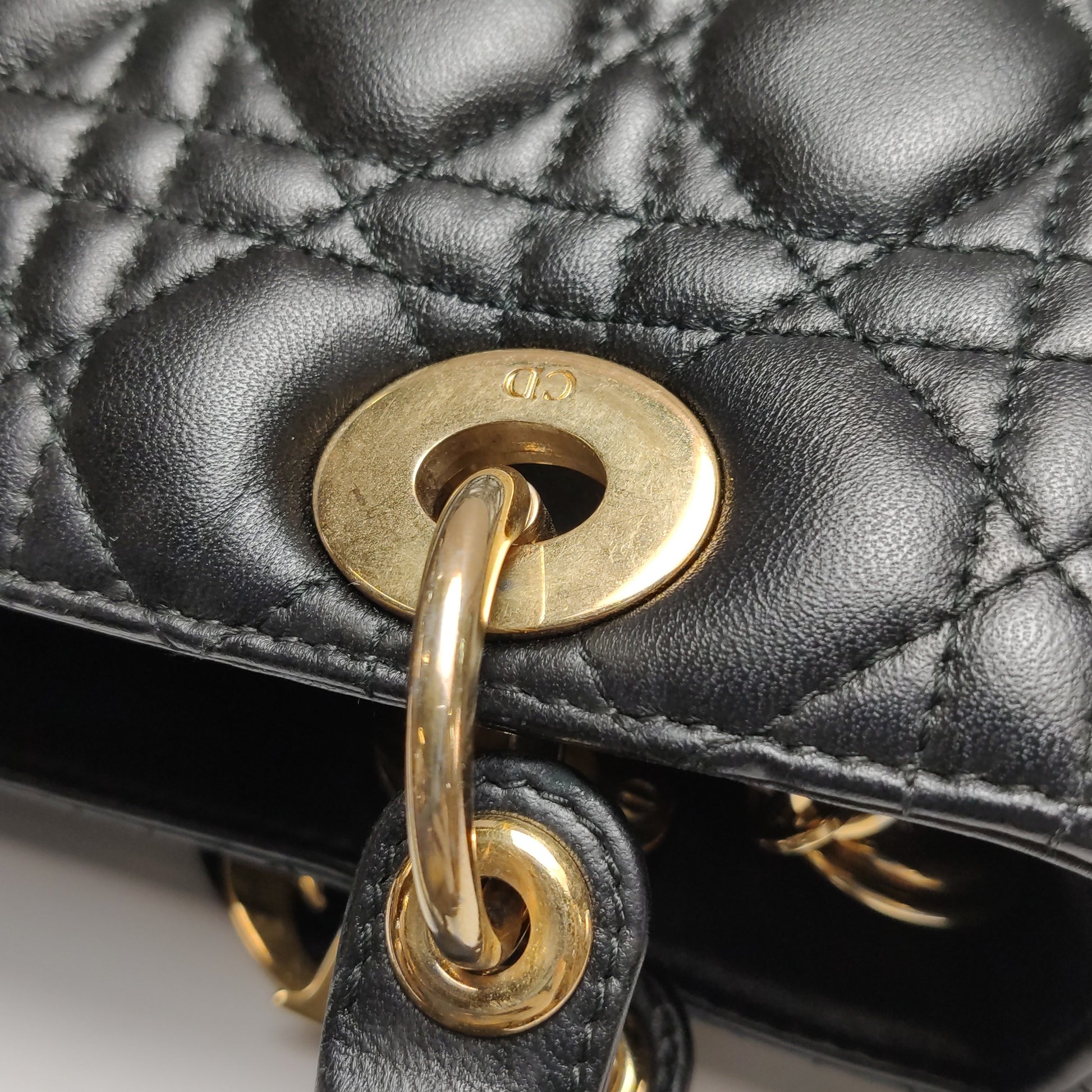 Dior Lady Dior Medium Black Quilted