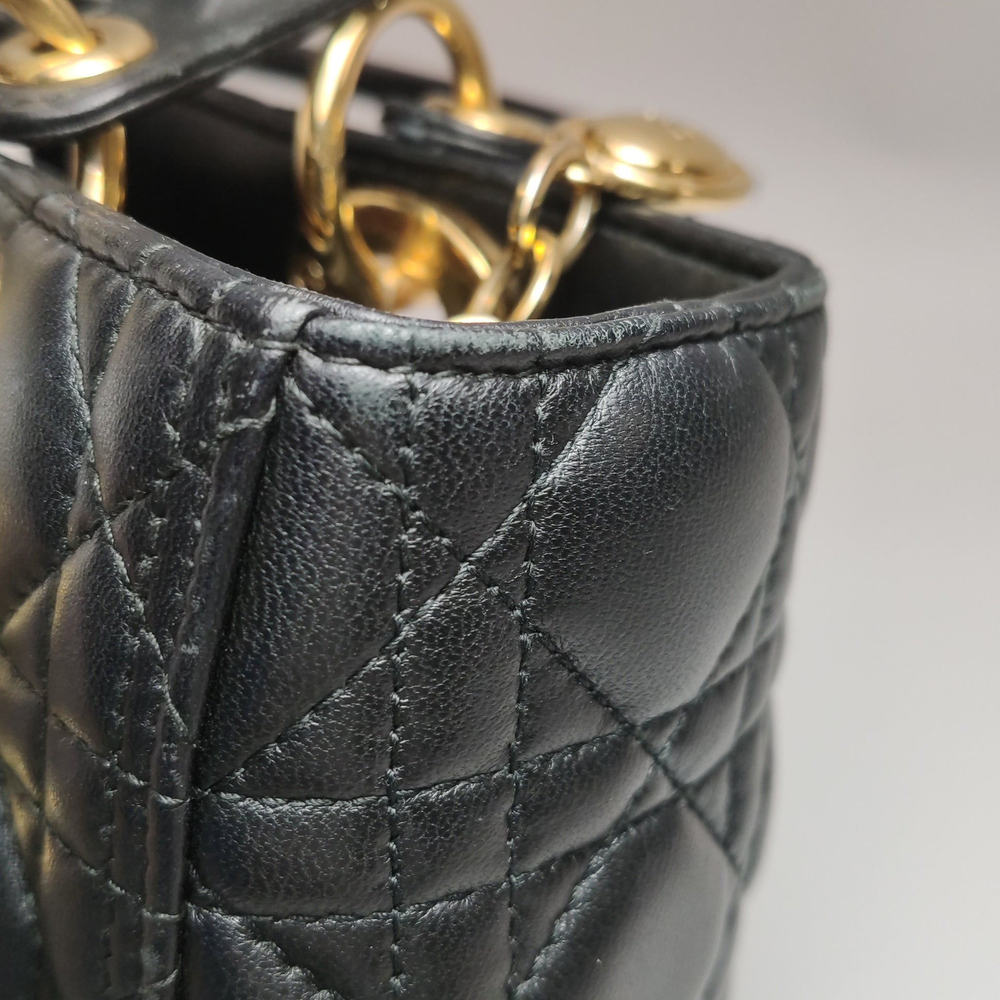 Dior Lady Dior Medium Black Quilted