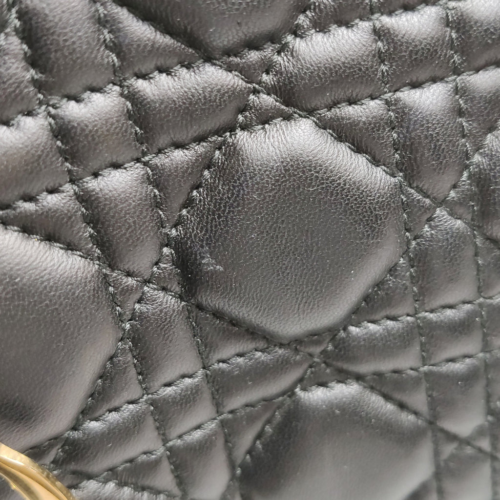 Dior Lady Dior Medium Black Quilted
