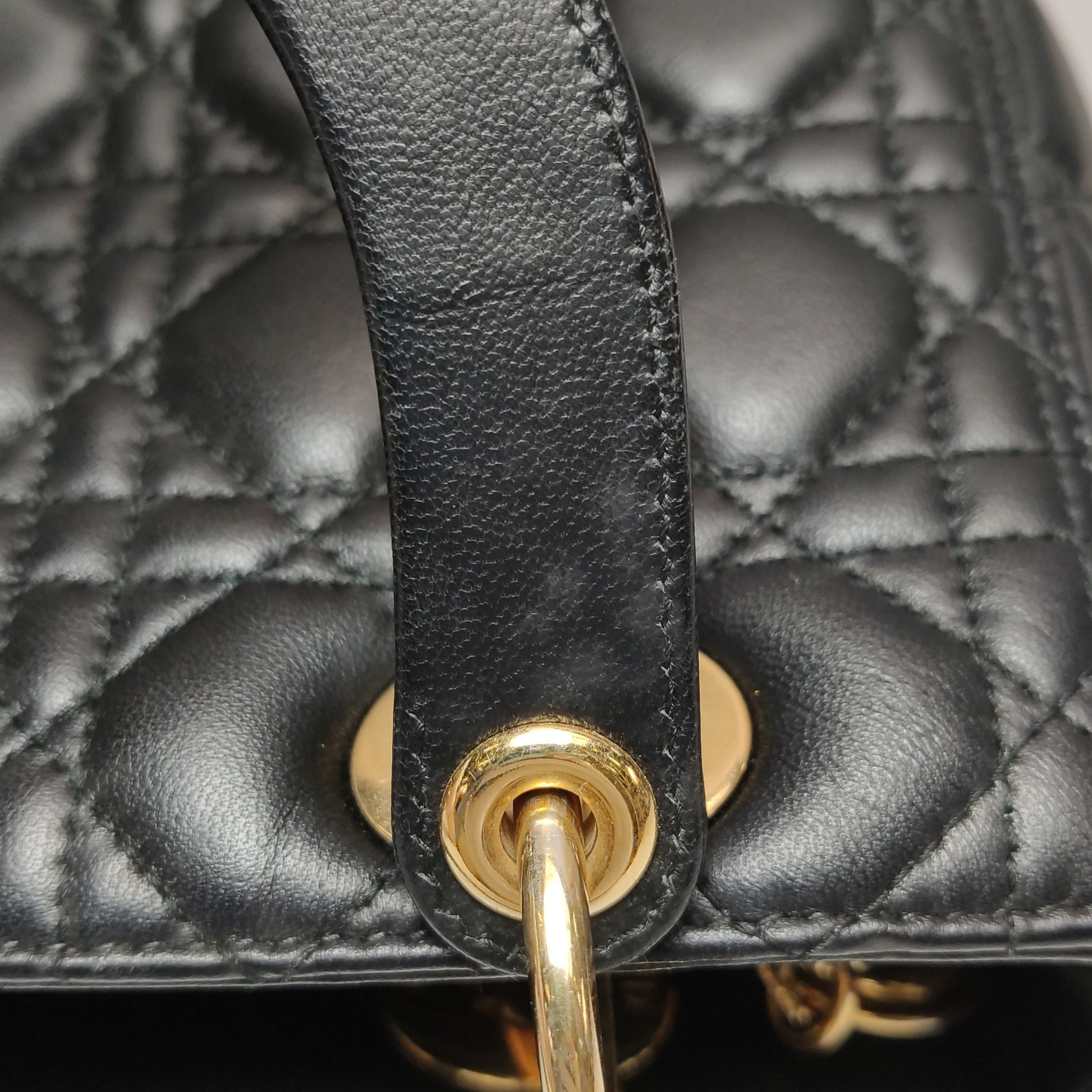Dior Lady Dior Medium Black Quilted