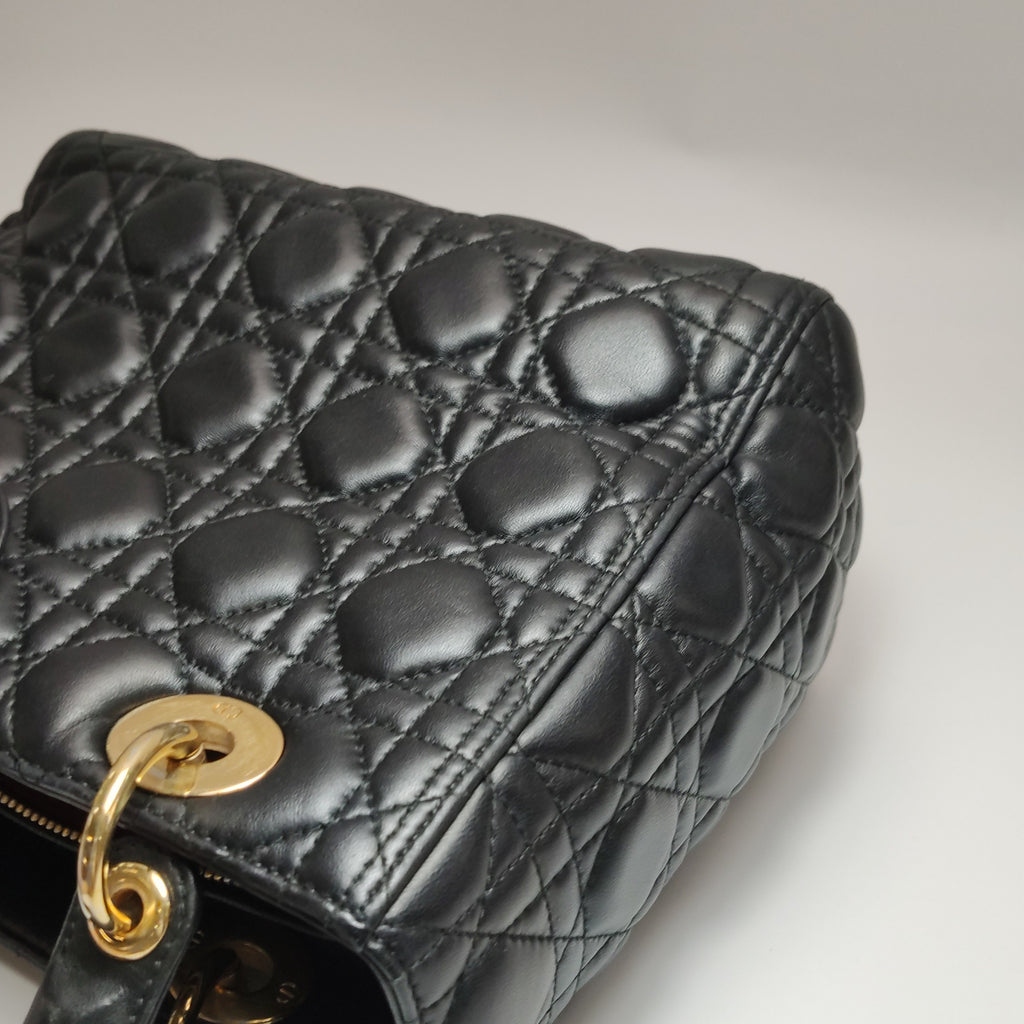 Dior Lady Dior Medium Black Quilted