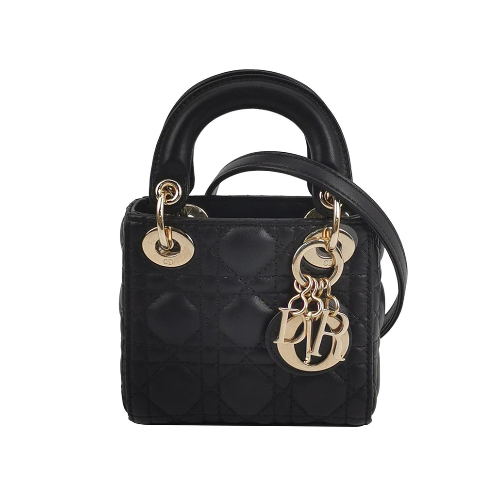 Dior Lady Dior Micro Black Quilted