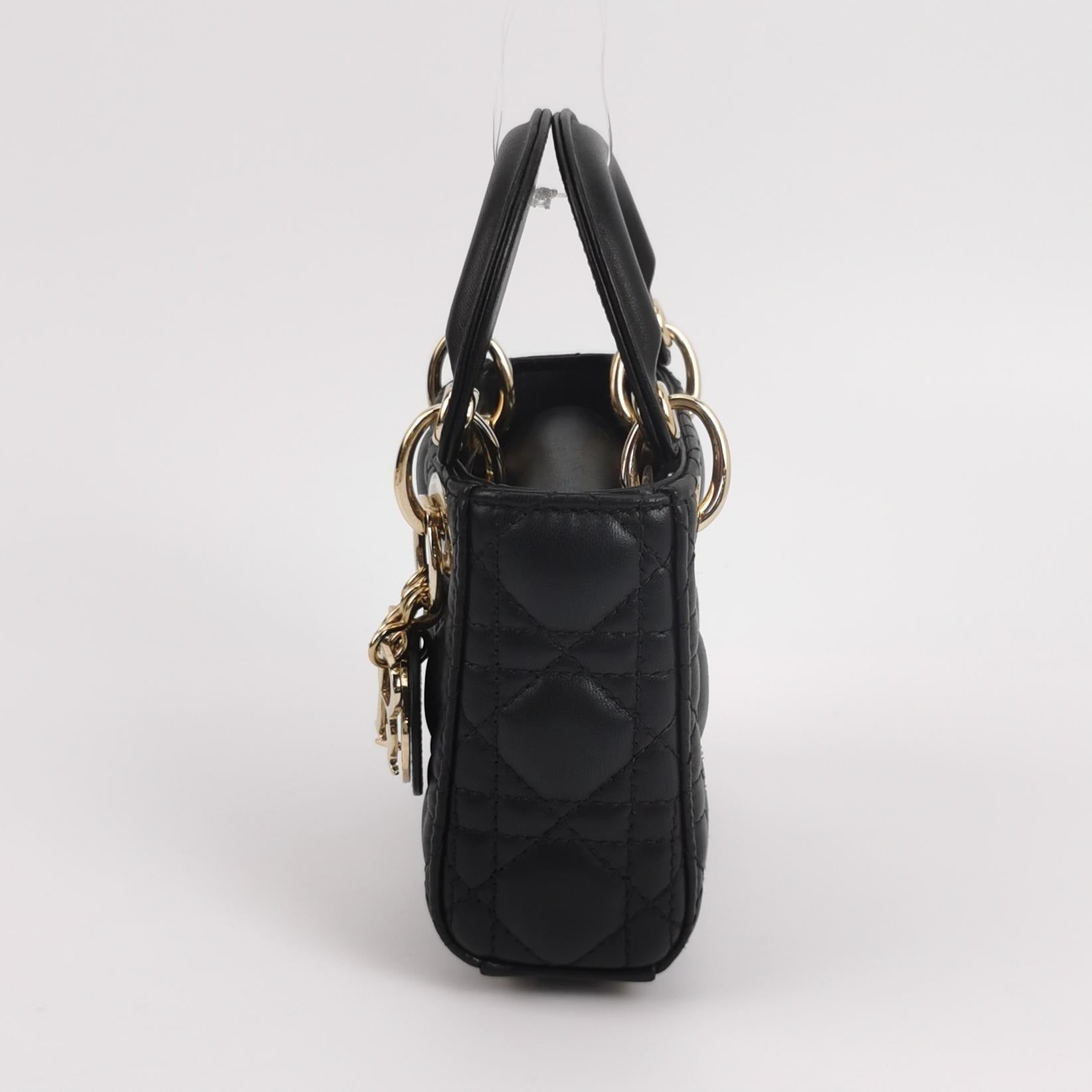 Dior Lady Dior Micro Black Quilted