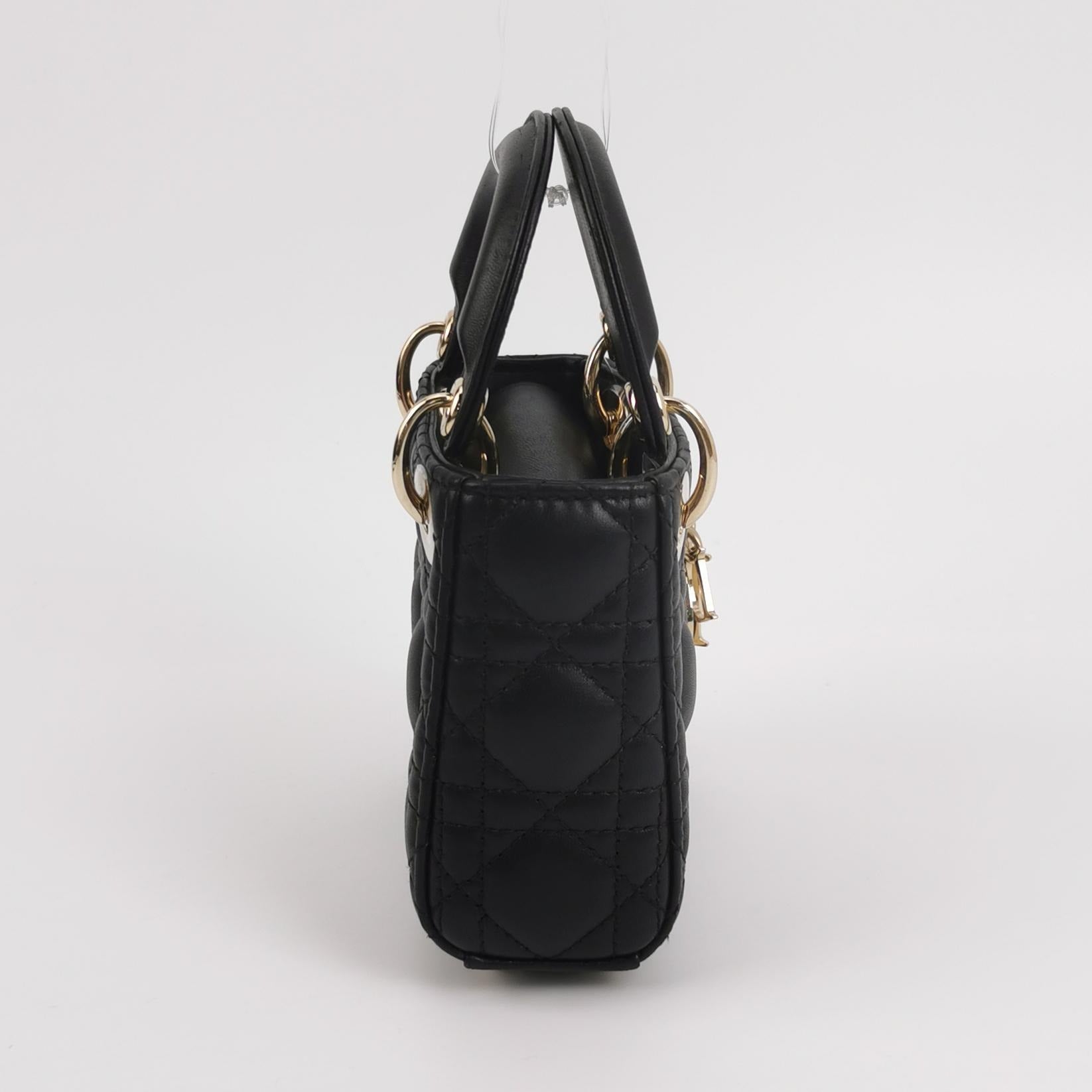 Dior Lady Dior Micro Black Quilted