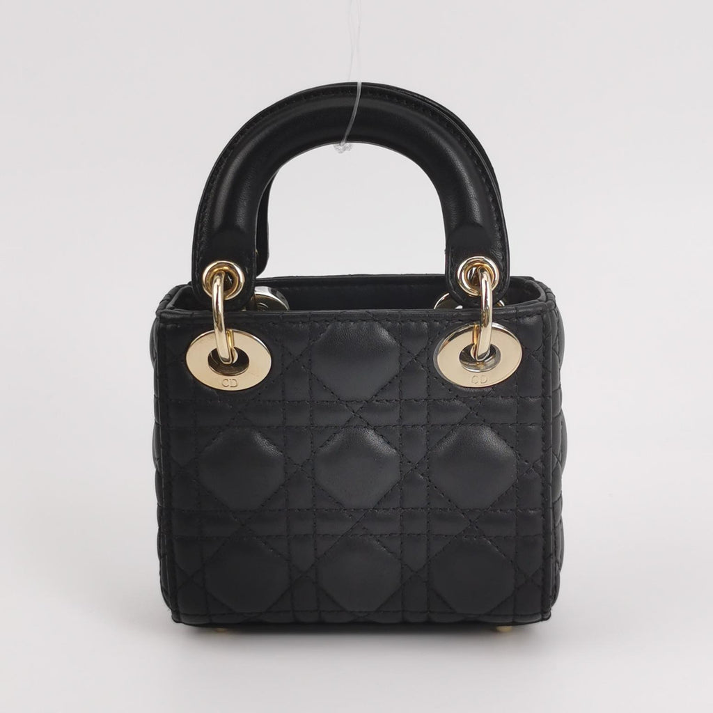 Dior Lady Dior Micro Black Quilted