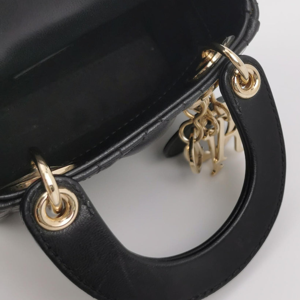 Dior Lady Dior Micro Black Quilted