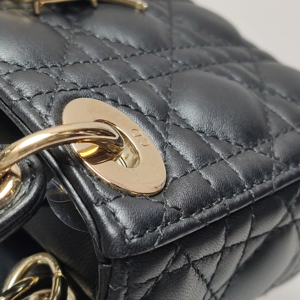 Dior Lady Dior Micro Black Quilted
