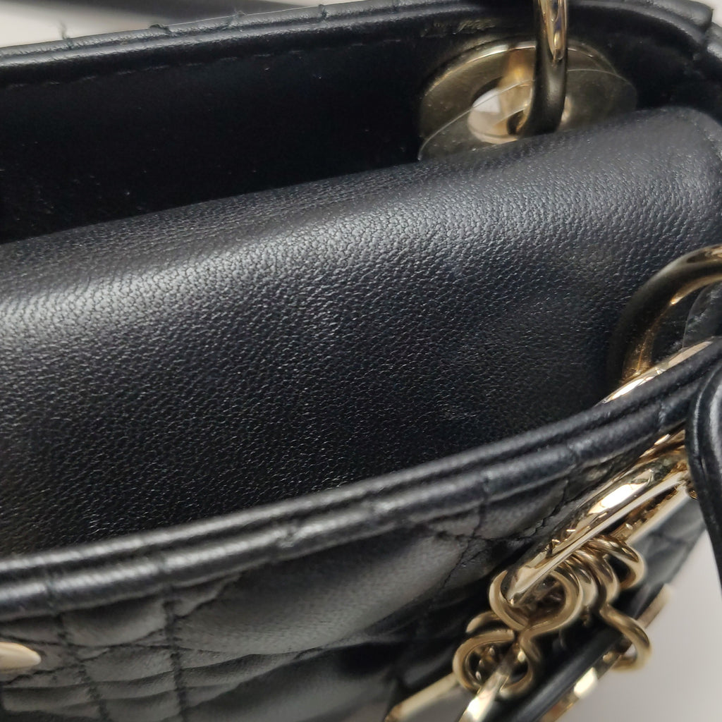 Dior Lady Dior Micro Black Quilted