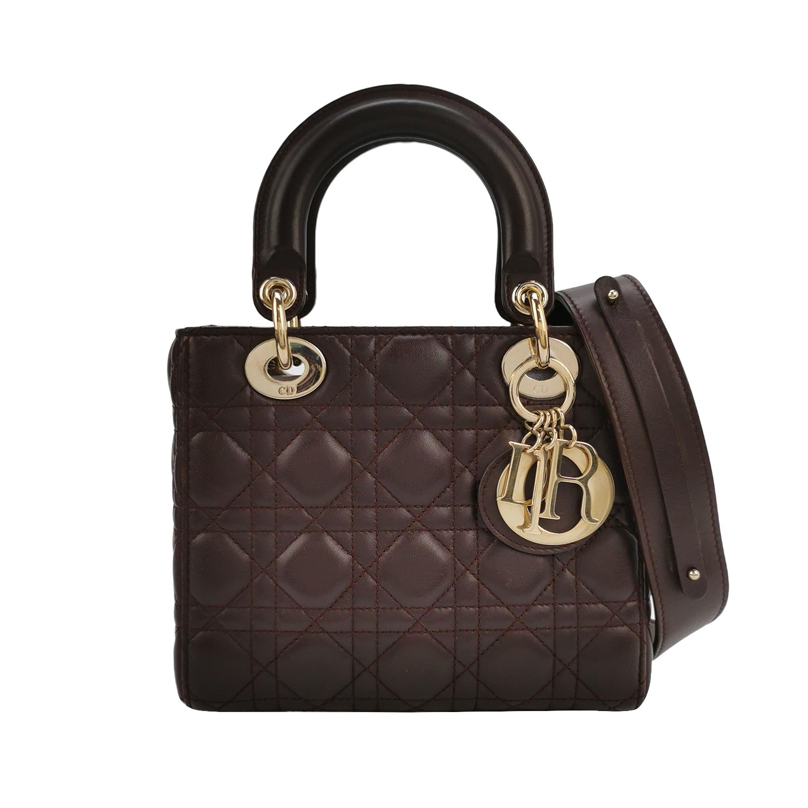 Dior Lady Dior Small Burgundy