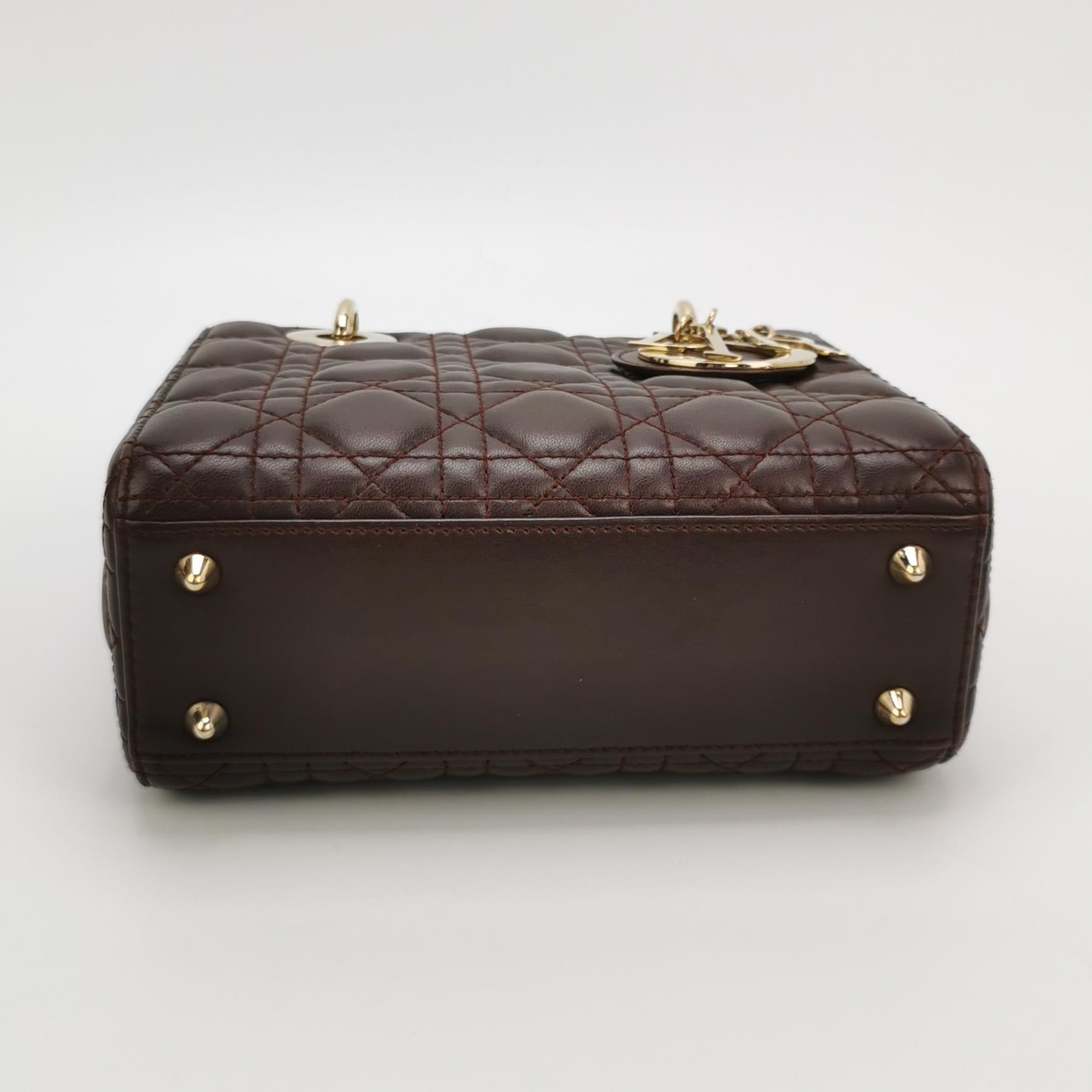 Dior Lady Dior Small Burgundy