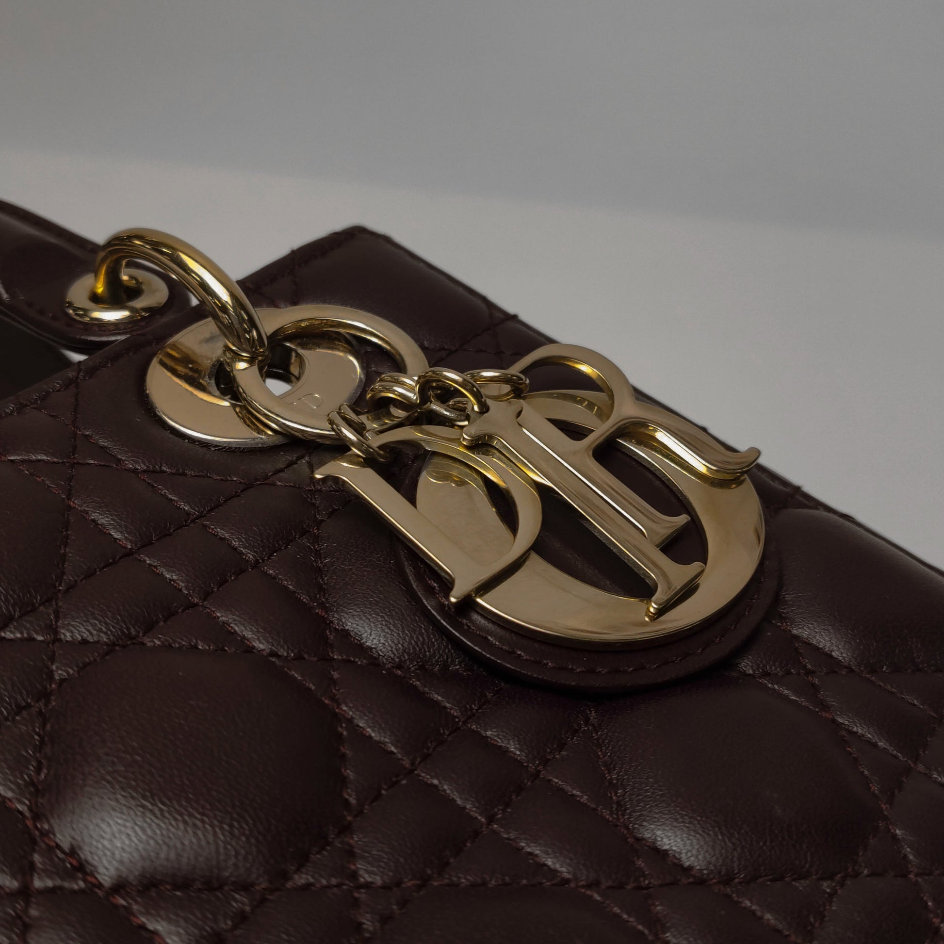 Dior Lady Dior Small Burgundy