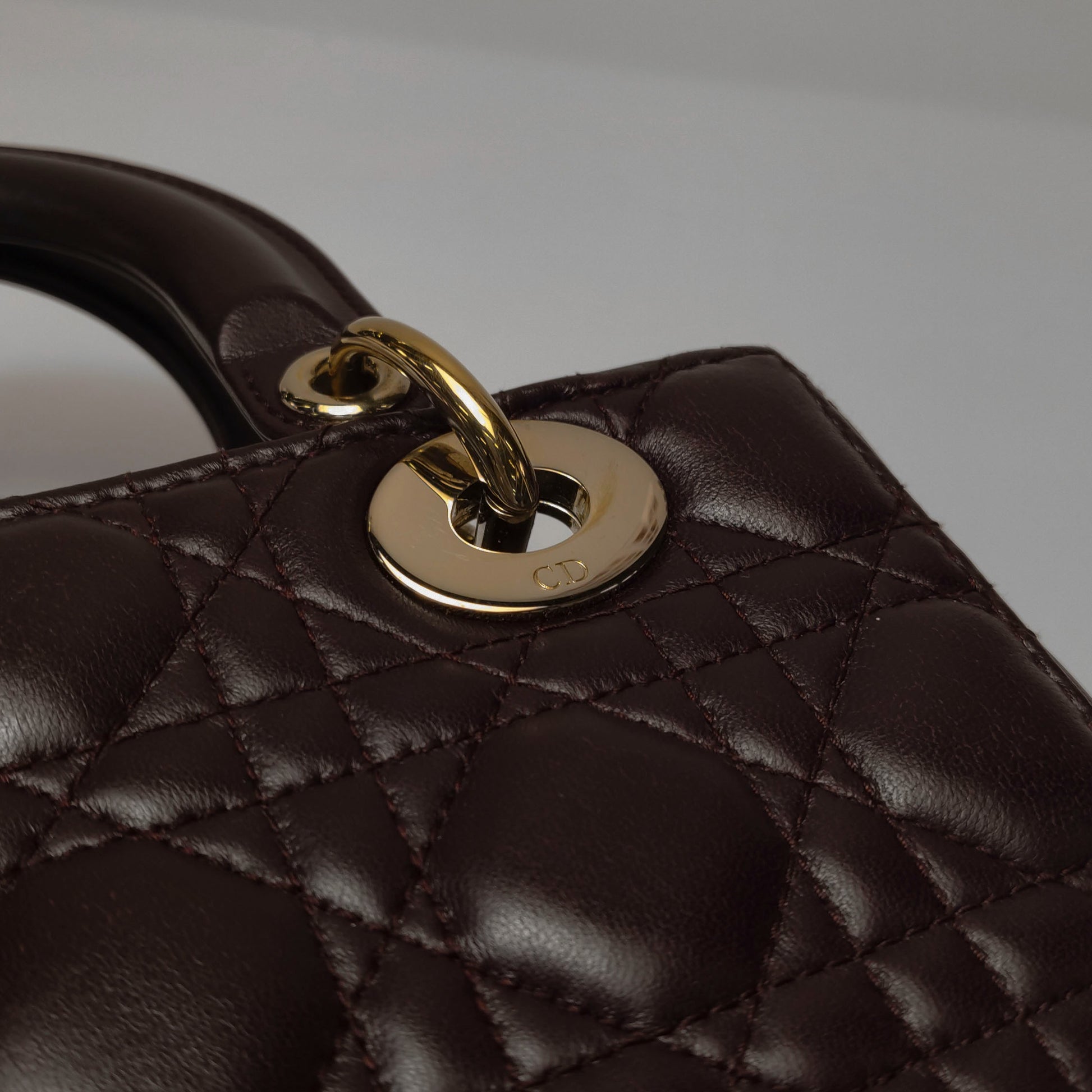 Dior Lady Dior Small Burgundy