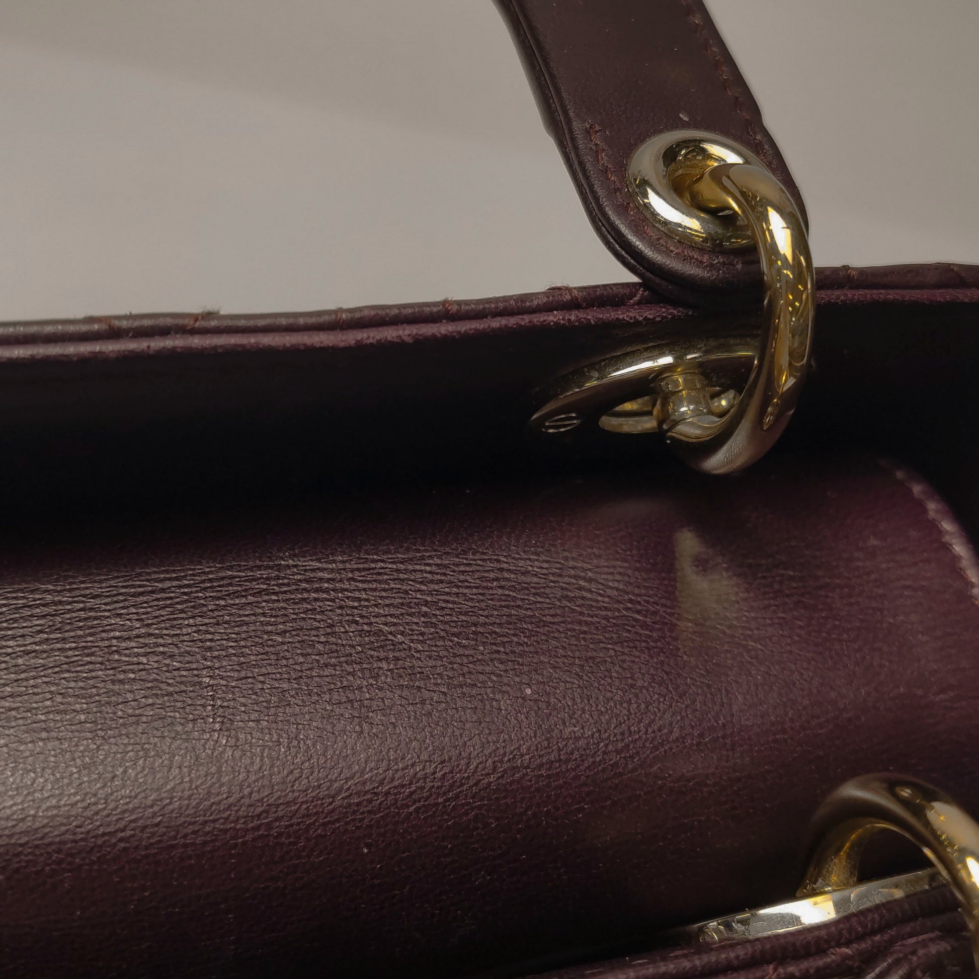 Dior Lady Dior Small Burgundy