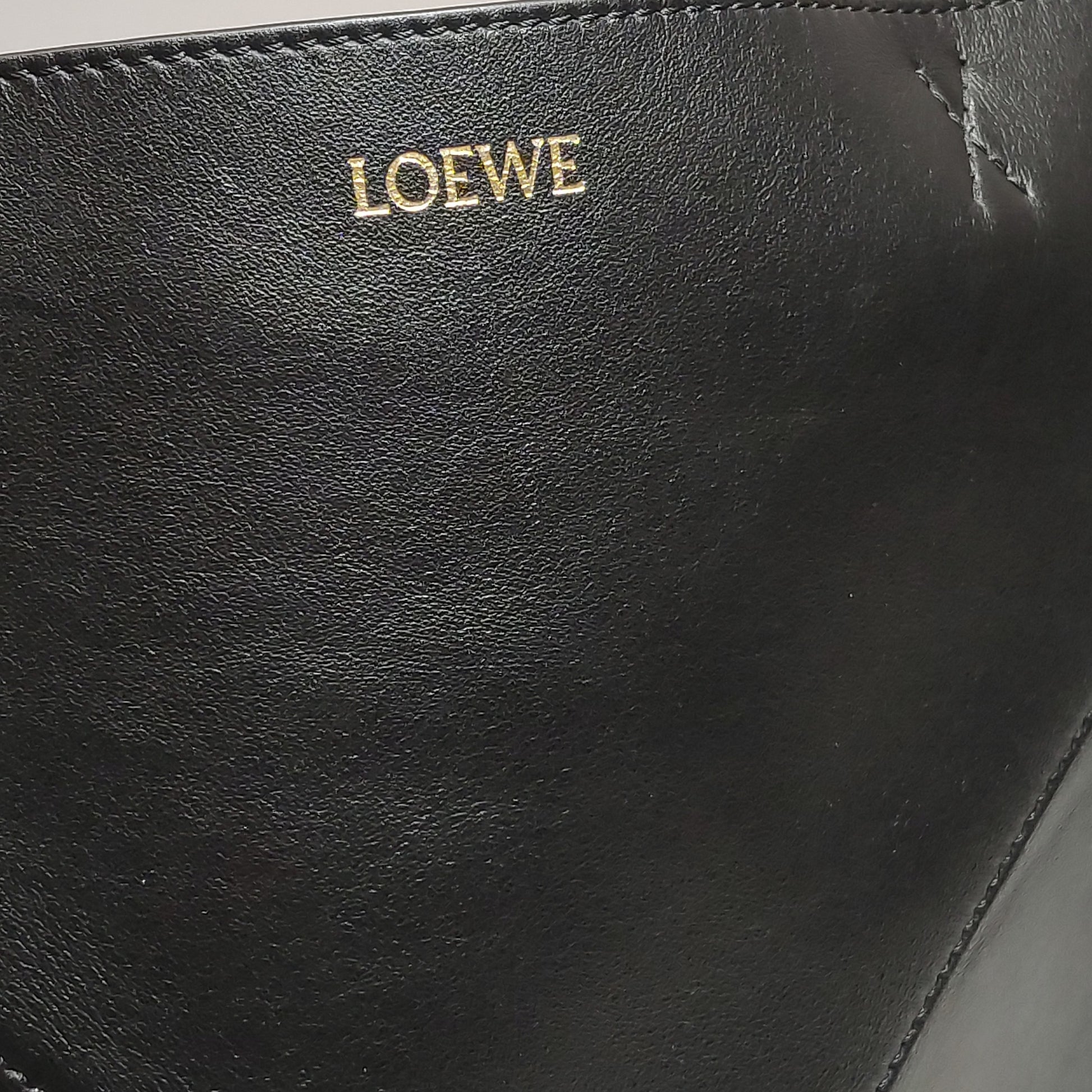 Loewe Puzzle Fold Tote Medium Black