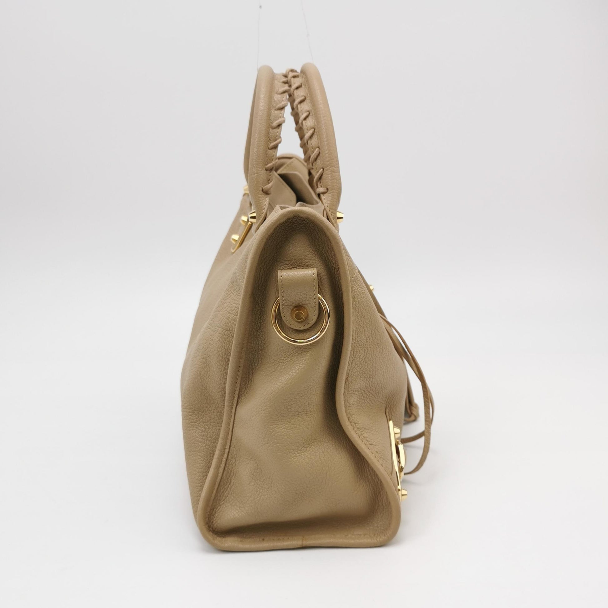Balenciaga Medium City Metallic Edge Beige