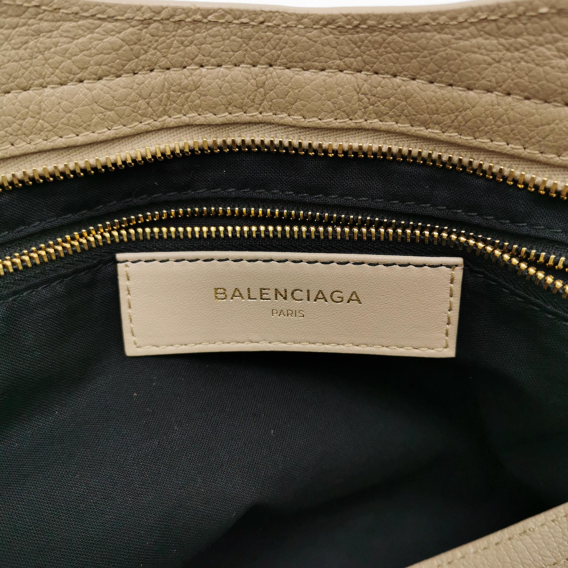 Balenciaga Medium City Metallic Edge Beige