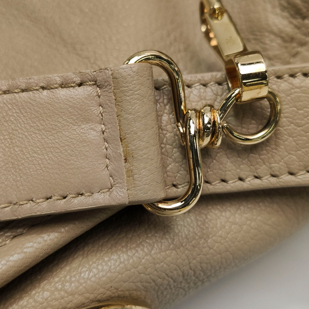 Balenciaga Medium City Metallic Edge Beige