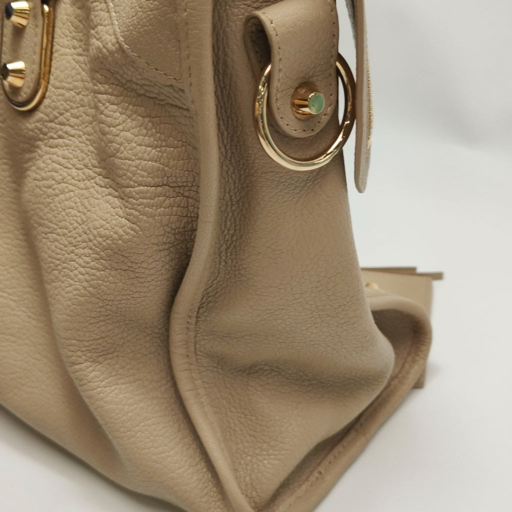 Balenciaga Medium City Metallic Edge Beige