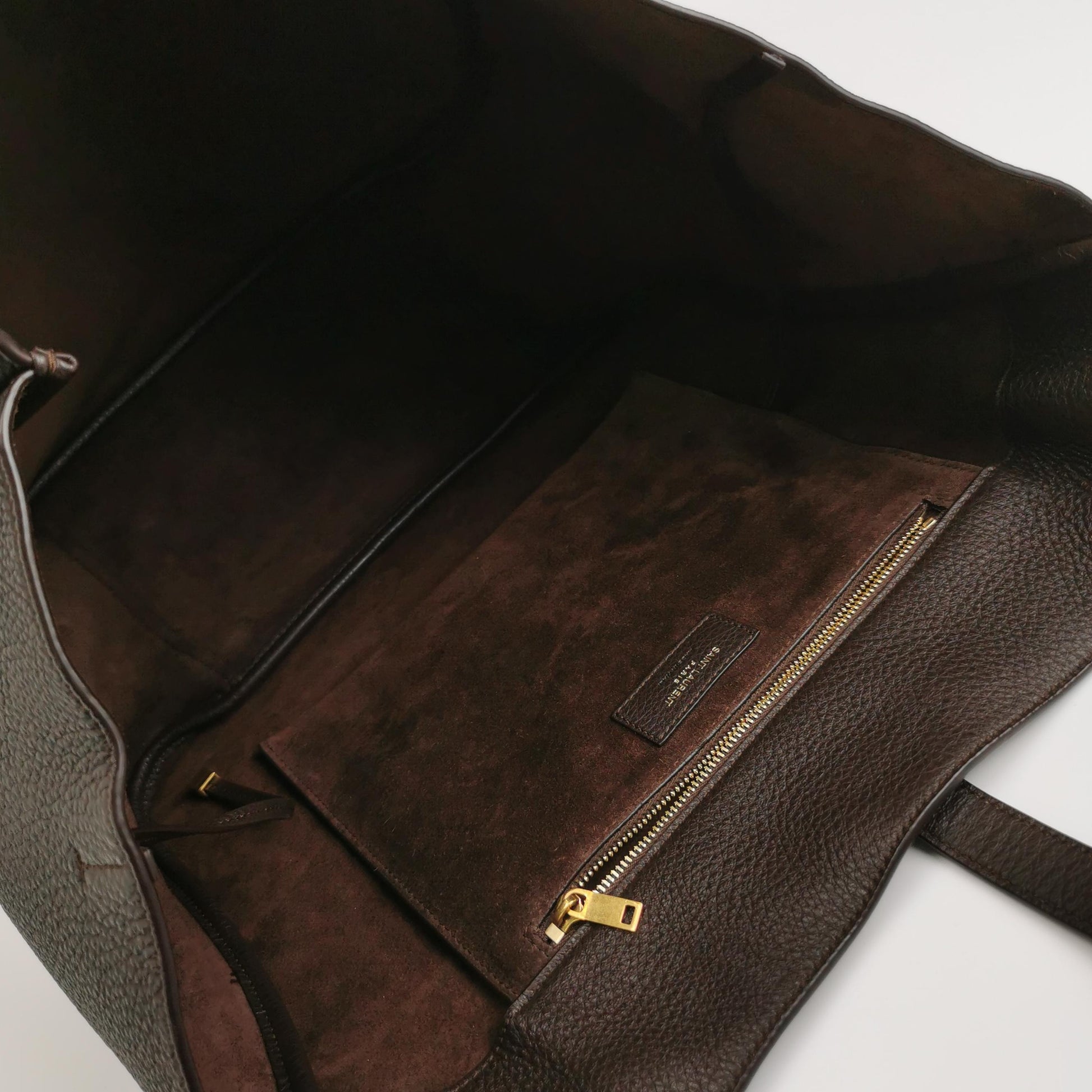 Saint Laurent Le 5 a 7 Bea Tote Dark Brown