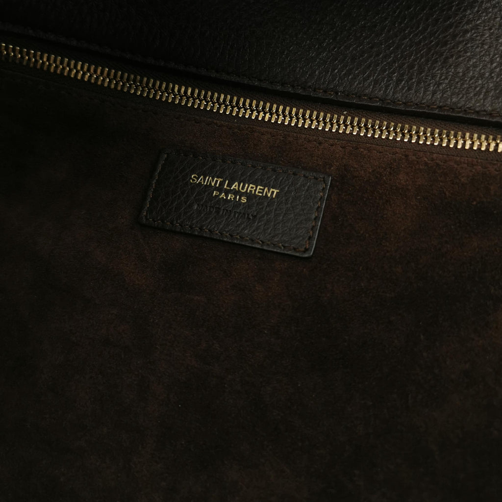 Saint Laurent Le 5 a 7 Bea Tote Dark Brown