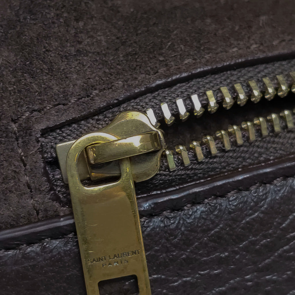 Saint Laurent Le 5 a 7 Bea Tote Dark Brown