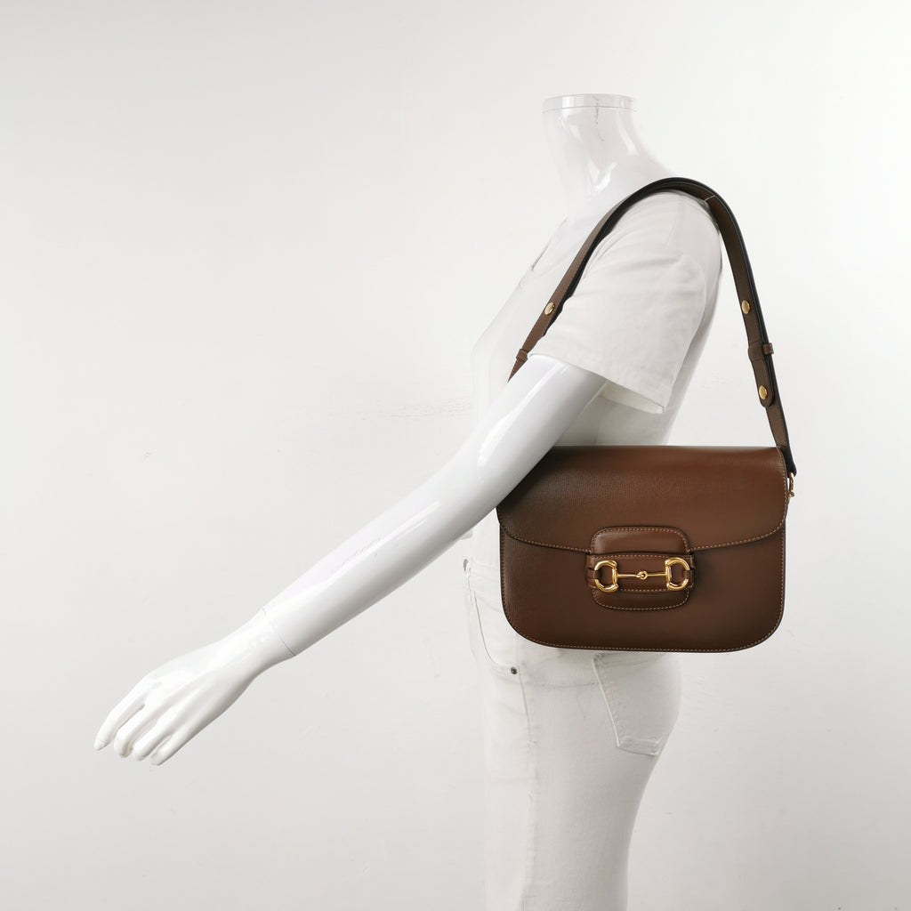 Gucci Horsebit 1955 Shoulder Bag Brown