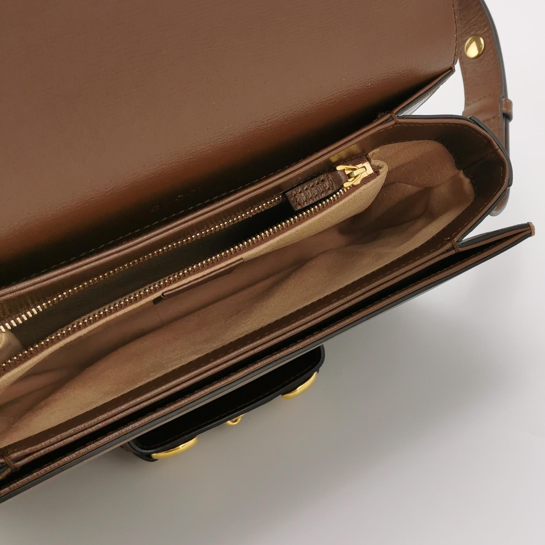 Gucci Horsebit 1955 Shoulder Bag Brown